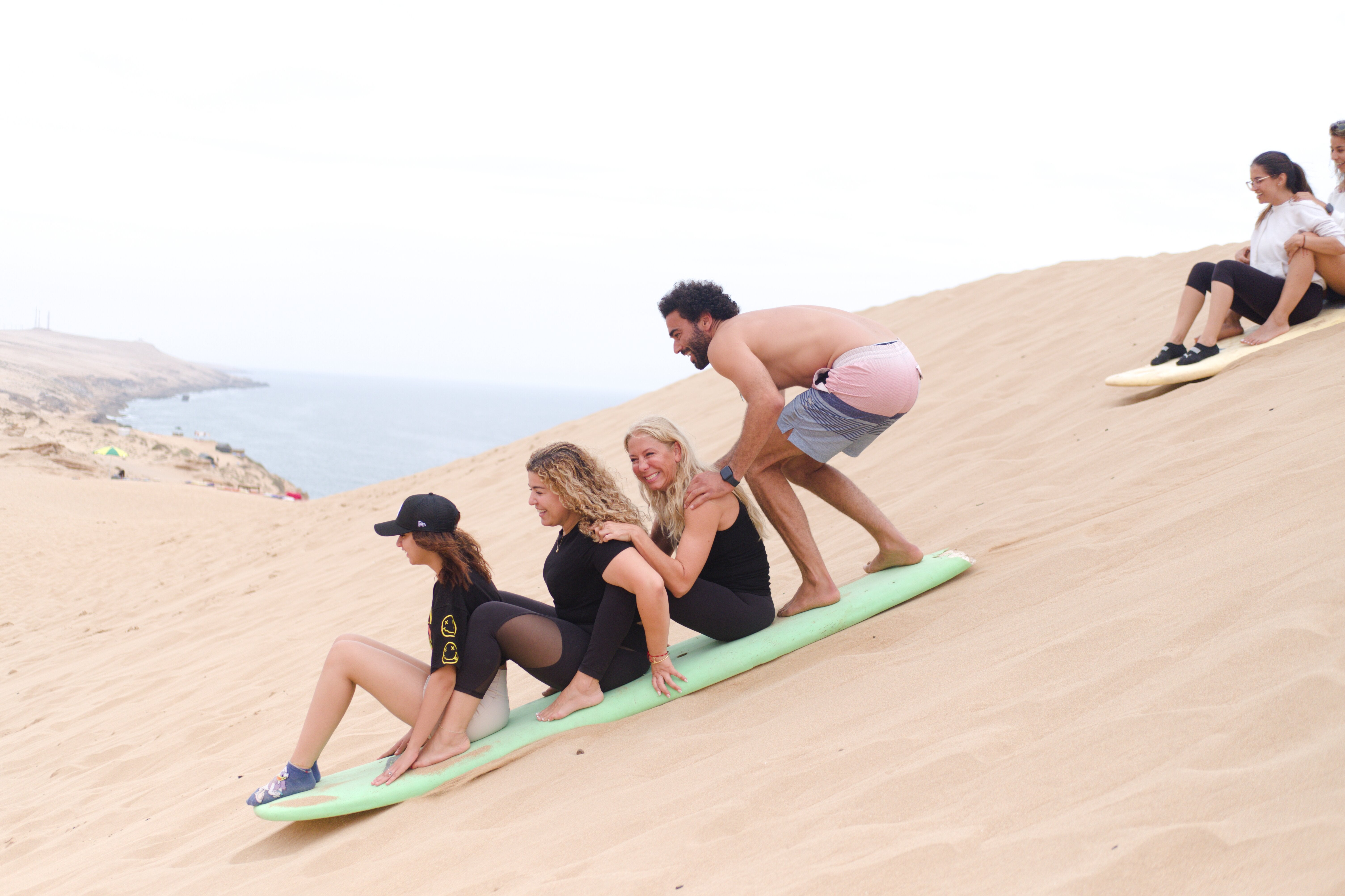 Top Side Activity in Imsouane: Sandboarding in Timlaline During Your Stay at Olas Surf House