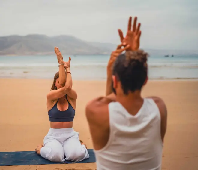 Olas Yoga at the imsouane beach
