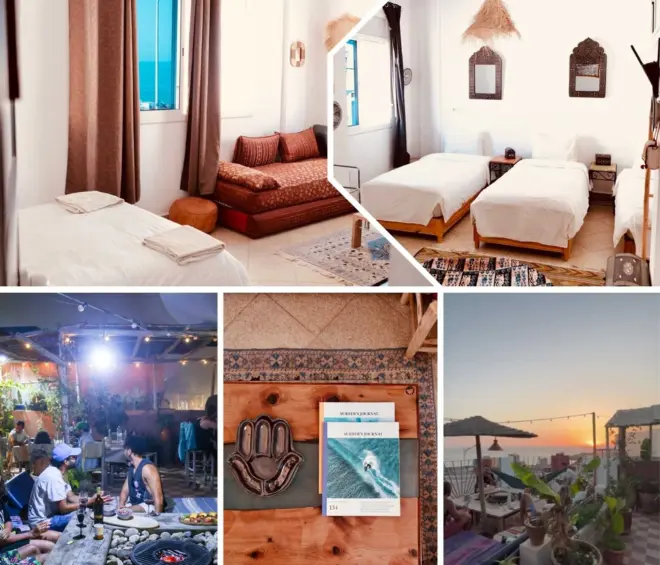 Surfcamp imsouane rooms and common spaces